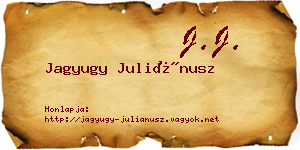 Jagyugy Juliánusz névjegykártya